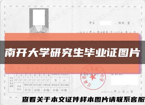 南开大学研究生毕业证图片缩略图