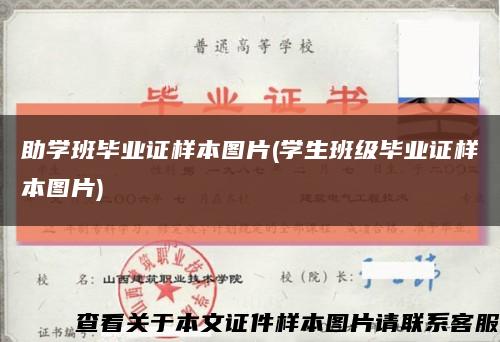 助学班毕业证样本图片(学生班级毕业证样本图片)缩略图