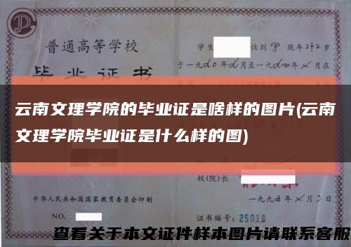 云南文理学院的毕业证是啥样的图片(云南文理学院毕业证是什么样的图)缩略图