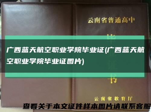 广西蓝天航空职业学院毕业证(广西蓝天航空职业学院毕业证图片)缩略图