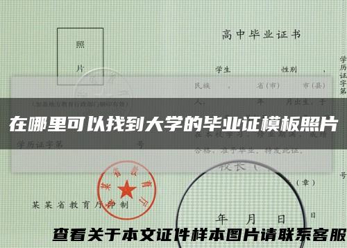 在哪里可以找到大学的毕业证模板照片缩略图