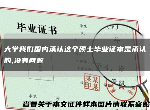 大学我们国内承认这个硕士毕业证本是承认的,没有问题缩略图