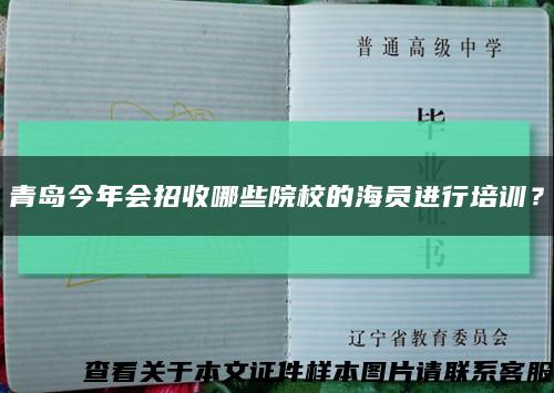 青岛今年会招收哪些院校的海员进行培训？缩略图