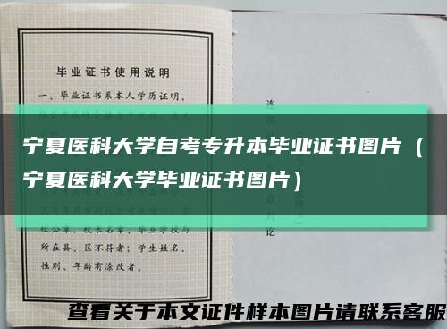 宁夏医科大学自考专升本毕业证书图片（宁夏医科大学毕业证书图片）缩略图