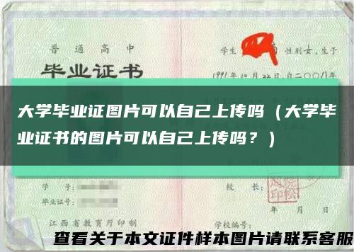 大学毕业证图片可以自己上传吗（大学毕业证书的图片可以自己上传吗？）缩略图