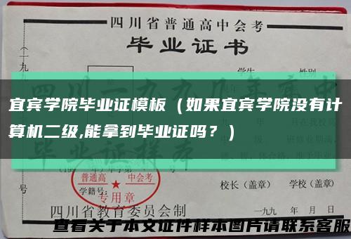 宜宾学院毕业证模板（如果宜宾学院没有计算机二级,能拿到毕业证吗？）缩略图