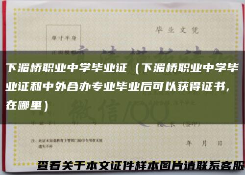 下湄桥职业中学毕业证（下湄桥职业中学毕业证和中外合办专业毕业后可以获得证书,在哪里）缩略图