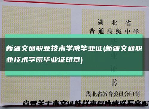 新疆交通职业技术学院毕业证(新疆交通职业技术学院毕业证印章)缩略图