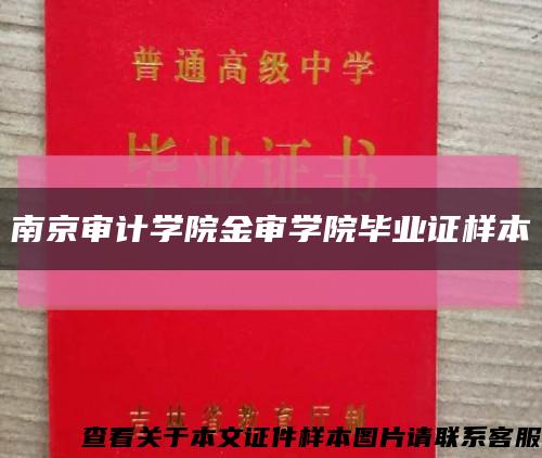 南京审计学院金审学院毕业证样本缩略图