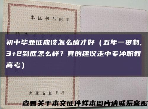 初中毕业证应该怎么填才好（五年一贯制,3+2到底怎么样？真的建议走中专冲职教高考）缩略图