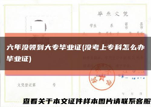 六年没领到大专毕业证(没考上专科怎么办毕业证)缩略图