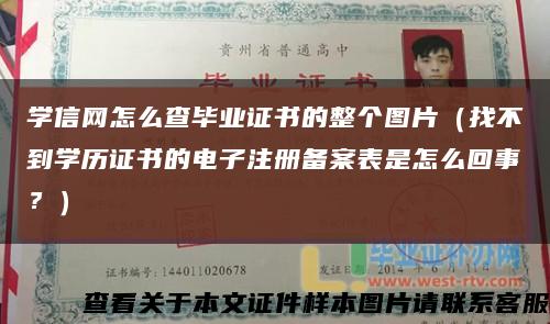 学信网怎么查毕业证书的整个图片（找不到学历证书的电子注册备案表是怎么回事？）缩略图