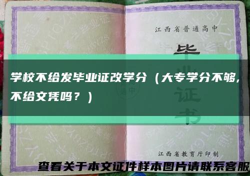 学校不给发毕业证改学分（大专学分不够,不给文凭吗？）缩略图