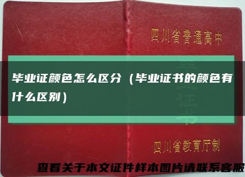 毕业证颜色怎么区分（毕业证书的颜色有什么区别）缩略图