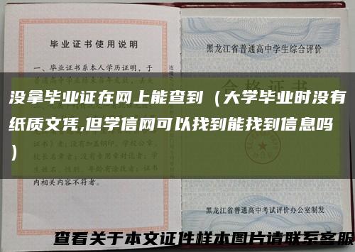 没拿毕业证在网上能查到（大学毕业时没有纸质文凭,但学信网可以找到能找到信息吗）缩略图