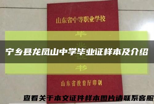 宁乡县龙凤山中学毕业证样本及介绍缩略图