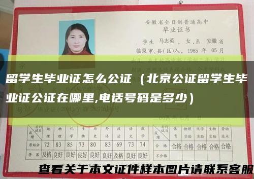 留学生毕业证怎么公证（北京公证留学生毕业证公证在哪里,电话号码是多少）缩略图