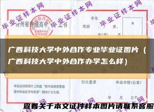 广西科技大学中外合作专业毕业证图片（广西科技大学中外合作办学怎么样）缩略图