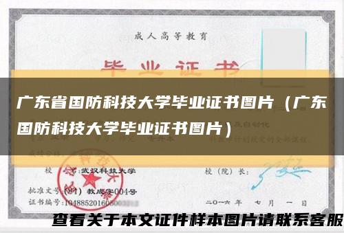 广东省国防科技大学毕业证书图片（广东国防科技大学毕业证书图片）缩略图