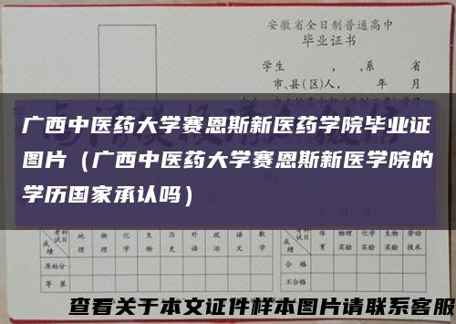 广西中医药大学赛恩斯新医药学院毕业证图片（广西中医药大学赛恩斯新医学院的学历国家承认吗）缩略图