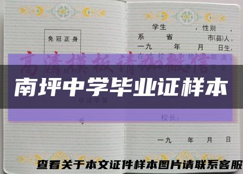 南坪中学毕业证样本缩略图