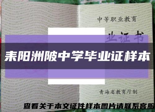 耒阳洲陂中学毕业证样本缩略图