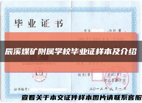 辰溪煤矿附属学校毕业证样本及介绍缩略图