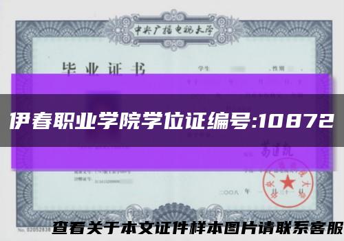 伊春职业学院学位证编号:10872缩略图