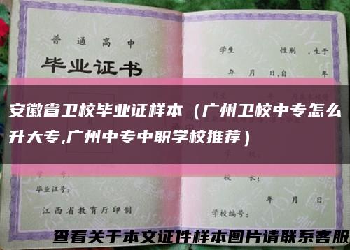 安徽省卫校毕业证样本（广州卫校中专怎么升大专,广州中专中职学校推荐）缩略图