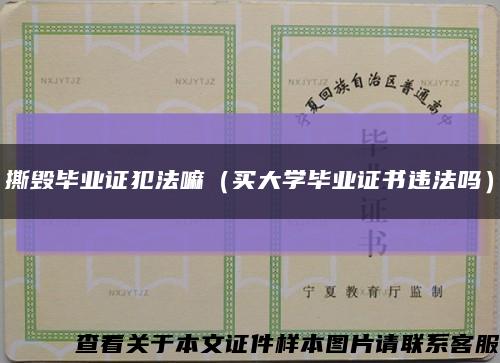 撕毁毕业证犯法嘛（买大学毕业证书违法吗）缩略图