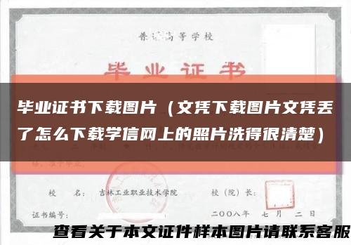 毕业证书下载图片（文凭下载图片文凭丢了怎么下载学信网上的照片洗得很清楚）缩略图