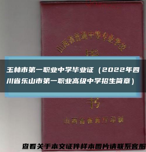 玉林市第一职业中学毕业证（2022年四川省乐山市第一职业高级中学招生简章）缩略图