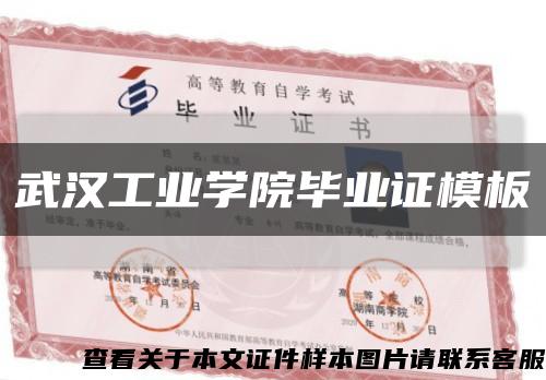 武汉工业学院毕业证模板缩略图