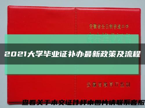 2021大学毕业证补办最新政策及流程缩略图