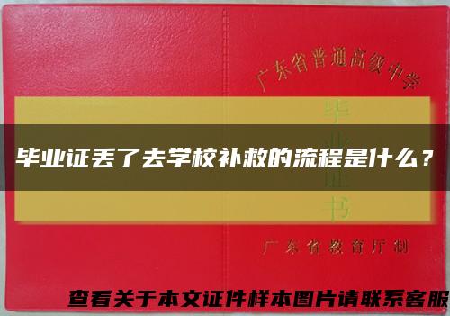 毕业证丢了去学校补救的流程是什么？缩略图