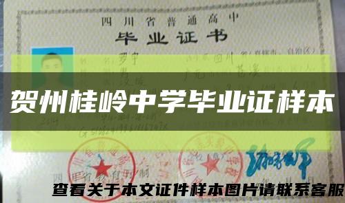 贺州桂岭中学毕业证样本缩略图