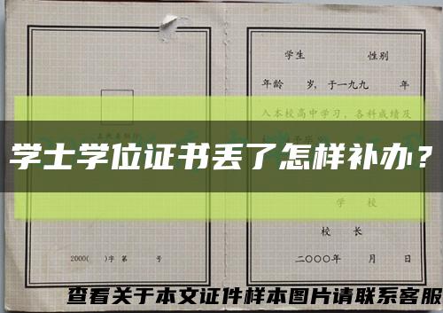 学士学位证书丢了怎样补办？缩略图