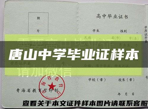 唐山中学毕业证样本缩略图