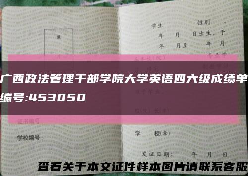 广西政法管理干部学院大学英语四六级成绩单编号:453050缩略图