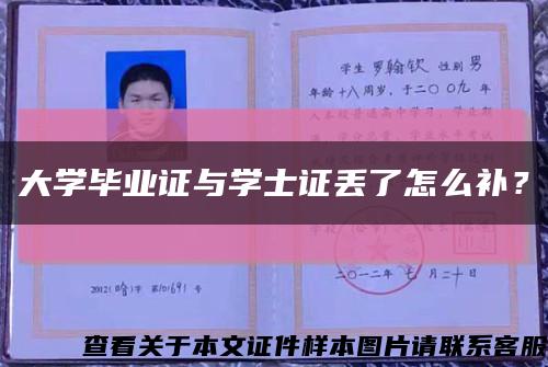 大学毕业证与学士证丢了怎么补？缩略图