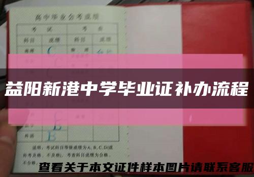 益阳新港中学毕业证补办流程缩略图