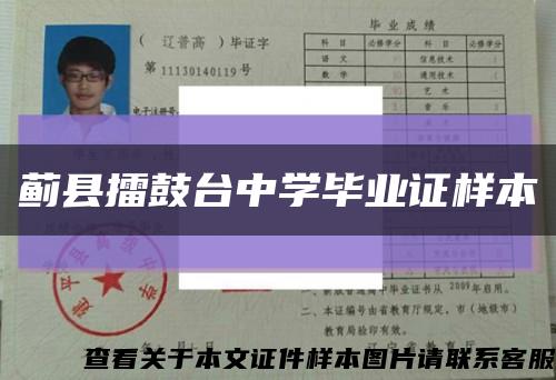 蓟县擂鼓台中学毕业证样本缩略图