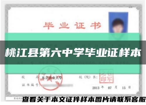 桃江县第六中学毕业证样本缩略图