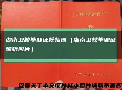 湖南卫校毕业证模板图（湖南卫校毕业证模板图片）缩略图