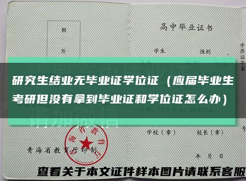 研究生结业无毕业证学位证（应届毕业生考研但没有拿到毕业证和学位证怎么办）缩略图