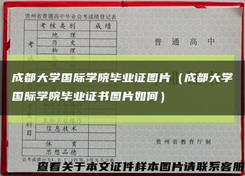 成都大学国际学院毕业证图片（成都大学国际学院毕业证书图片如何）缩略图