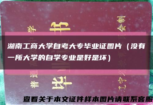 湖南工商大学自考大专毕业证图片（没有一所大学的自学专业是好是坏）缩略图