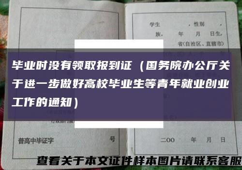 毕业时没有领取报到证（国务院办公厅关于进一步做好高校毕业生等青年就业创业工作的通知）缩略图