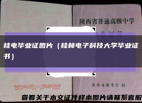 桂电毕业证图片（桂林电子科技大学毕业证书）缩略图