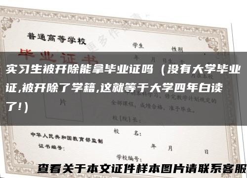 实习生被开除能拿毕业证吗（没有大学毕业证,被开除了学籍,这就等于大学四年白读了!）缩略图